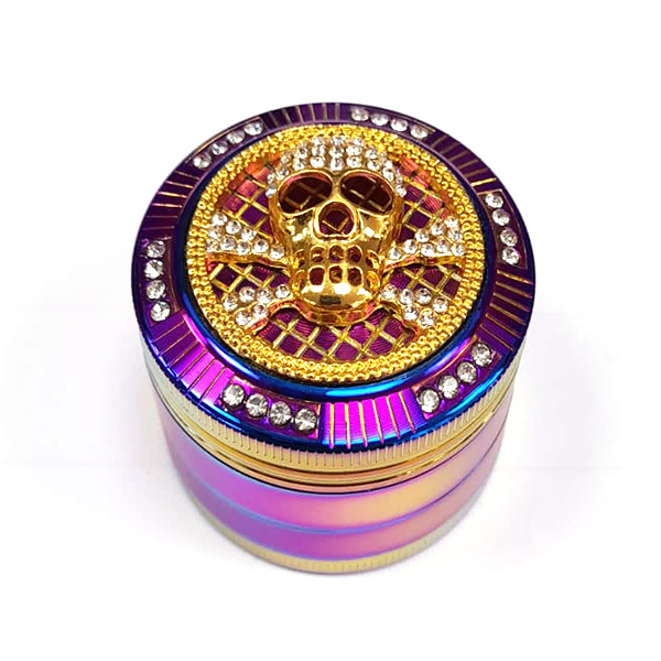 Grinder Polinizador Metal Diamonds Skull Rainbow 52 mm.