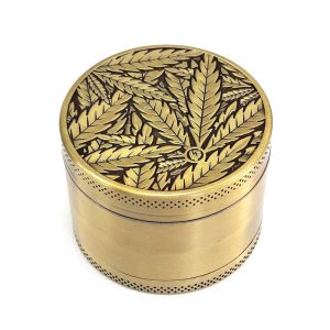 Grinder Polinizador Metal Gold Leaves 50 mm.