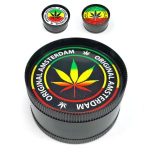 Grinder Polinizador Metal Rasta Leaf 52 mm. Mix Color
