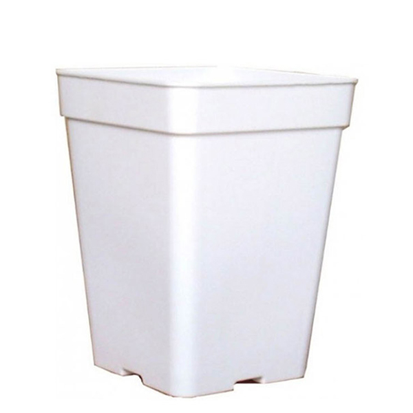 Maceta Cuadrada Blanca 20 x 20 x 27,5 cm. 7 lt.