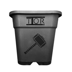 Maceta Cuadrada Negra Thor 18x18x22 cm. 5 lt. - 40 ud.