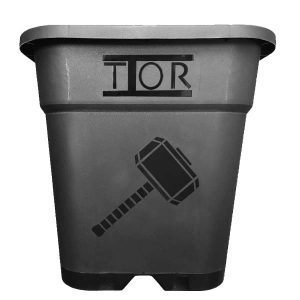 Maceta Cuadrada Negra Thor 31x31x32 cm. 18 lt. - 20 ud.