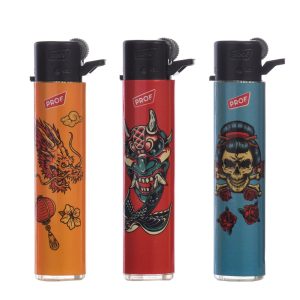 Mechero Round Flint Regulador Piedra & Gas Refill 25 ud. Asian Spirit