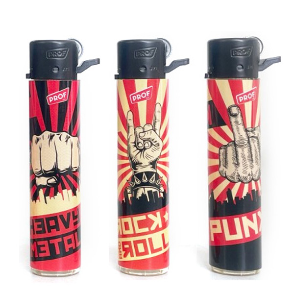 Mechero Round Flint Regulador Piedra & Gas Refill 25 ud. Construct Music