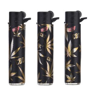 Mechero Round Flint Regulador Piedra & Gas Refill 25 ud. Leaves Infinite