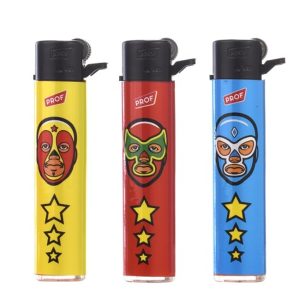 Mechero Round Flint Regulador Piedra & Gas Refill 25 ud. Lucha Libre