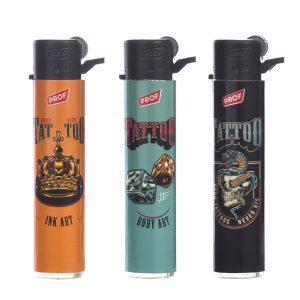 Mechero Round Flint Regulador Piedra & Gas Refill 25 ud. Tattoo