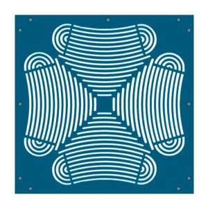 Oruga Verde Rejilla Azul 7 mm.