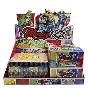 Papel Monkey King Pack King Size Slim Tips & Clipper 48 ud. S. Hero mod. 3