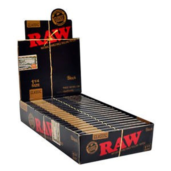 Papel Raw Black 1.1/4 - 24 librillos