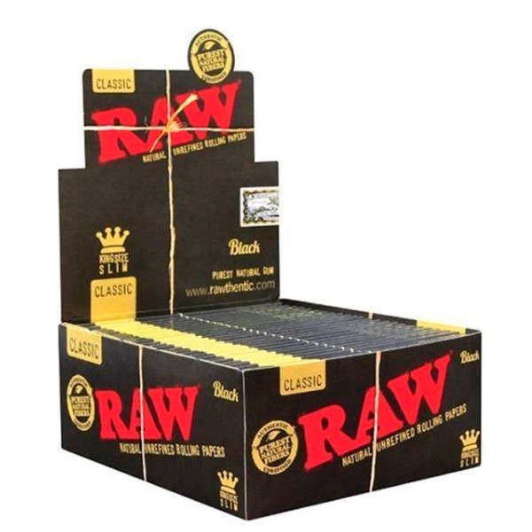 Papel Raw Black King Size Slim 50 librillos