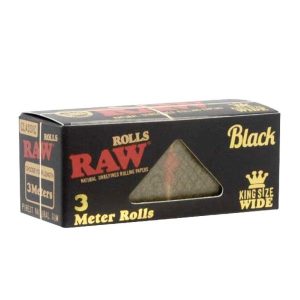 Papel Raw Black Rolls 12 ud.