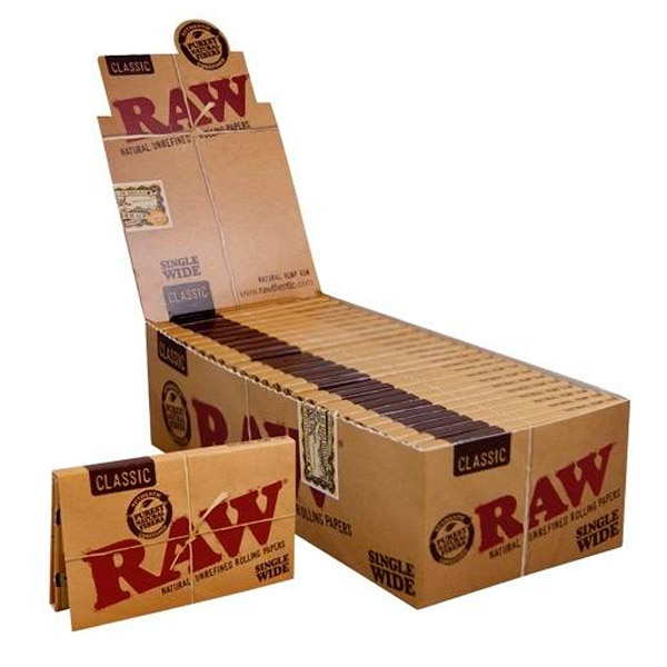 Papel Raw Classic Single Wide Doble 25 librillos