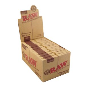Papel Raw Classic Single Wide & Tips Connoisseur 24 Librillos