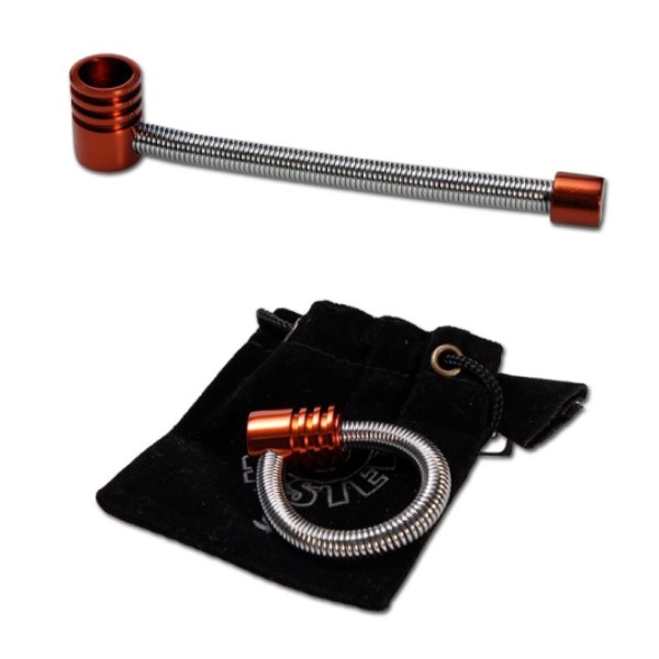 Pipa Metal Muelle Twister L 13 cm Naranja