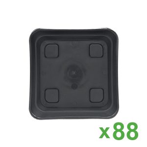 Plato Cuadrado 15x15 cm Cannapot para Maceta 1,6 lt. y 3,2 lt. (88 uds)