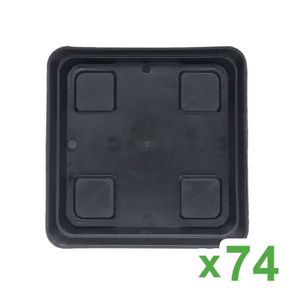 Plato Cuadrado 20x20 cm Cannapot para Maceta 5,5 lt. y 7 lt. (74 uds)