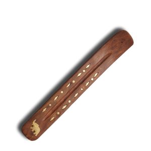 Porta Incienso Madera & Brass 25 cm.