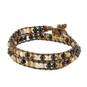 Pulsera Naga Ágata Sardónice Marrón
