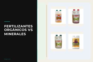 Comparativa visual de fertilizantes orgánicos y minerales con productos reales de Topgrow