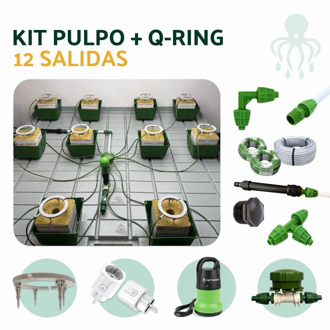 Kit Pulpo Q-Ring 12 Netradrip