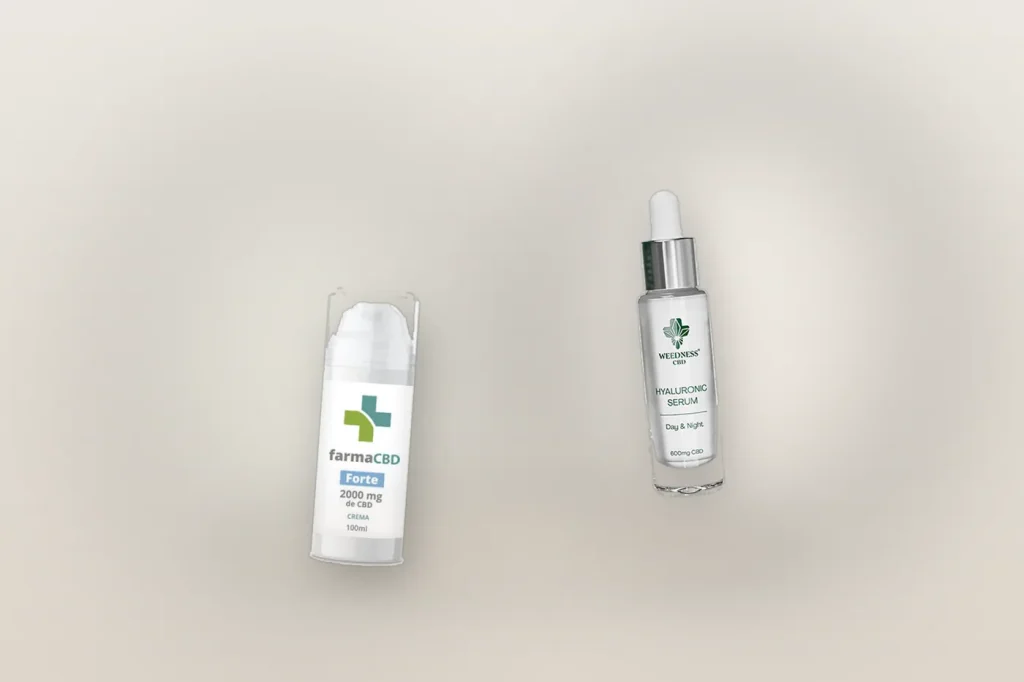 Portada editorial de cosméticos CBD premium