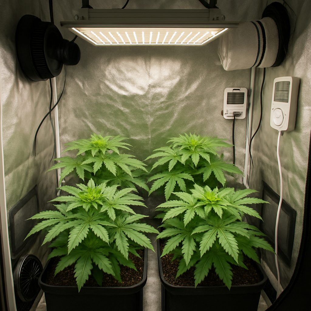 Setup completo para 4 plantas en 1x1m: checklist y presupuesto