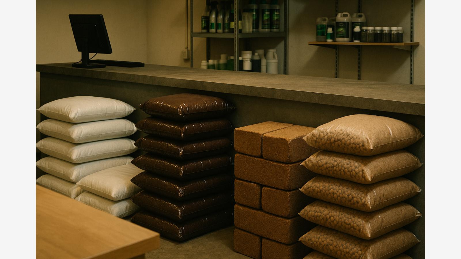 Productos de sustrato listos para venta en growshop