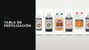 Tabla de fertilización por fases del cultivo con productos reales