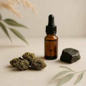 CBD legal en España: flores, hash, aceites y cosmética en una imagen editorial para Topgrow