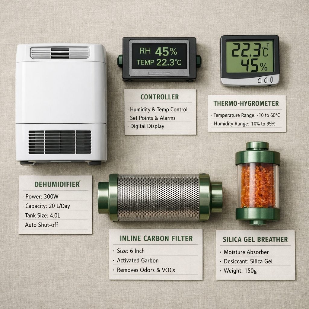 Control de humedad y temperatura en cultivo indoor: equipo esencial