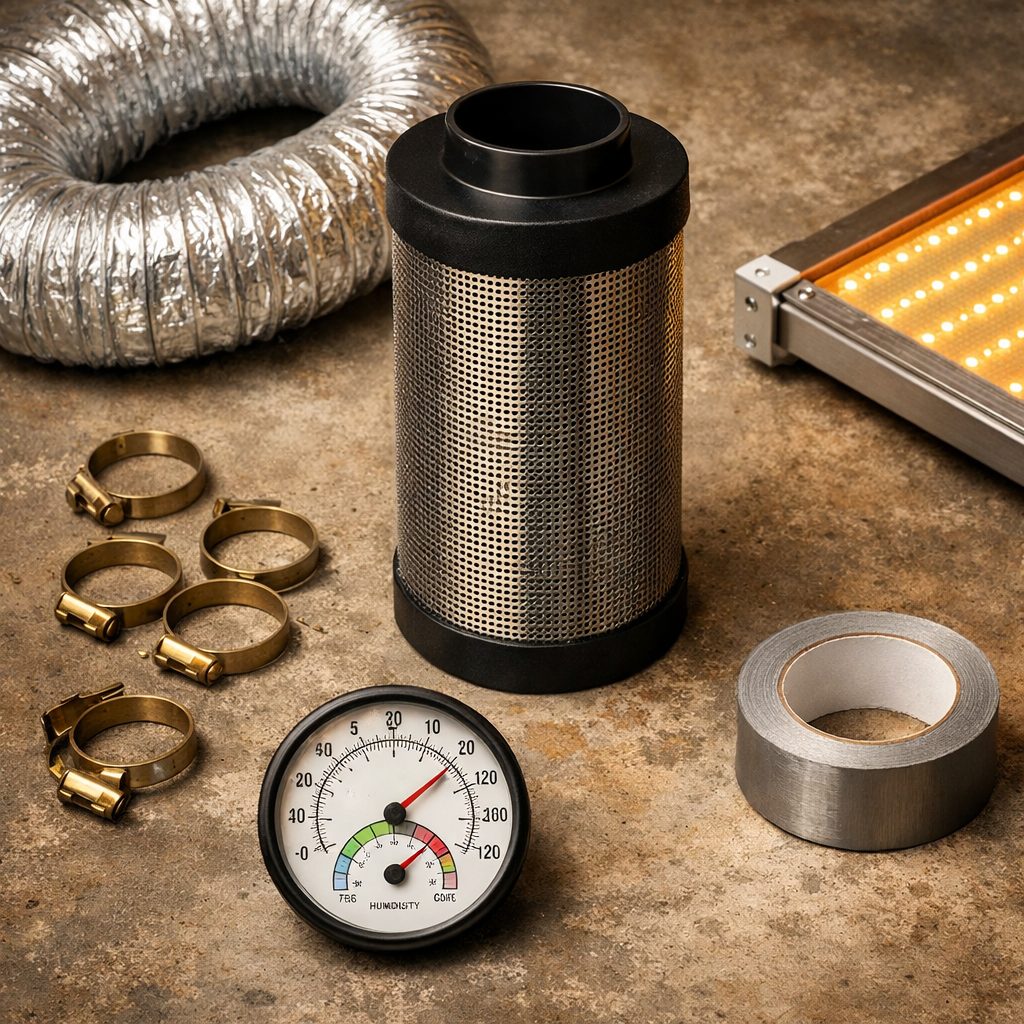 Guía de extractor e intractor de aire para cultivo indoor